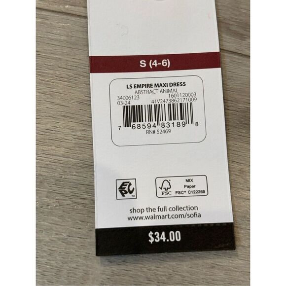 Sofia Vergara animal print maxi/midi dress size S - Picture 11 of 13